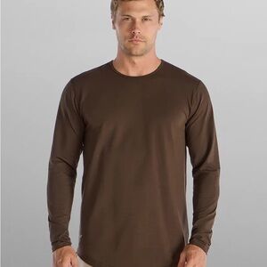 BYLT Basics Men's Chocolate Long Sleeve Tee